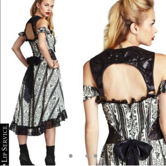 Vintage Lip Service victorian dress medieval goth - Picture 2 of 4